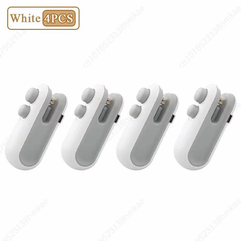 Portable Mini Hot Sealer - Rechargeable Vacuum Sealing Machine for Snacks & Home Use - 1-8PCS Kitchen Tool Set