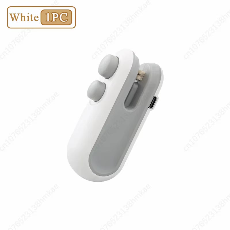 Portable Mini Hot Sealer - Rechargeable Vacuum Sealing Machine for Snacks & Home Use - 1-8PCS Kitchen Tool Set