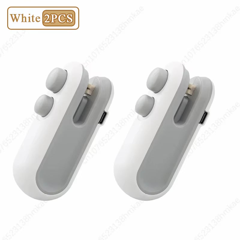 Portable Mini Hot Sealer - Rechargeable Vacuum Sealing Machine for Snacks & Home Use - 1-8PCS Kitchen Tool Set